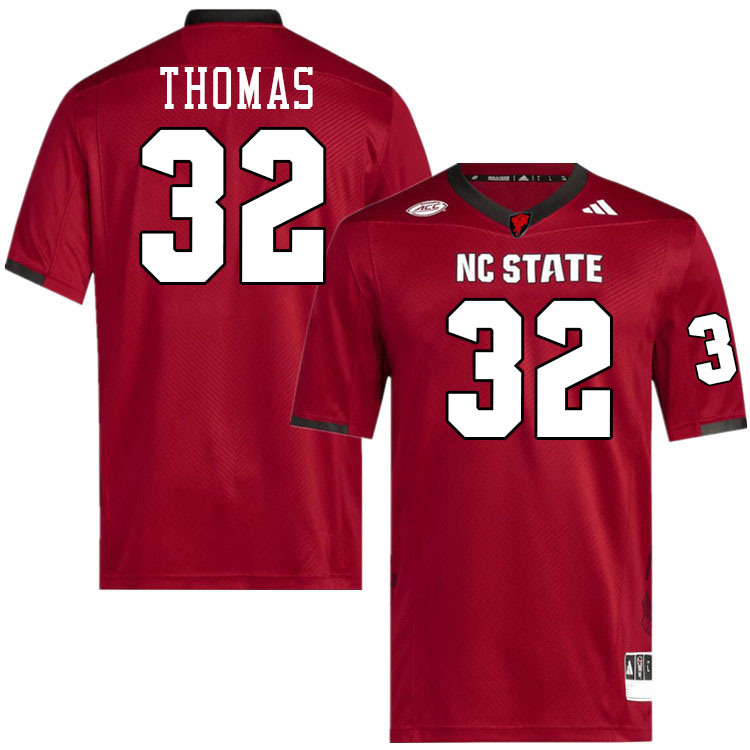 NC State Wolfpack #32 Drake Thomas College Football Jerseys,Uniforms-Red